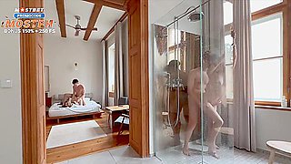 A Pretty Russian Girl Is Ready To Fuck With A Guy In Her Shower