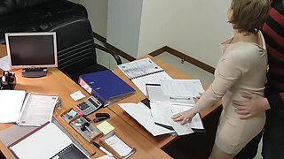Hot Blonde Secretary Fucked By Boss In Office