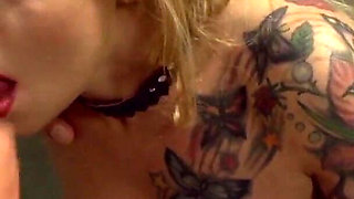 Tattooed MILF fucked in her wide open pussy from her fucker