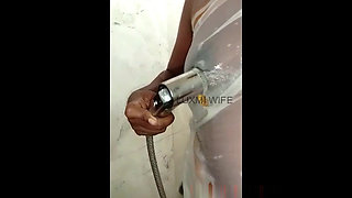 Saree Wet in Shower Video Call to Ex-lover