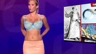 Big Boobed Blonde Masturbates With A Dildo In The Bathroom