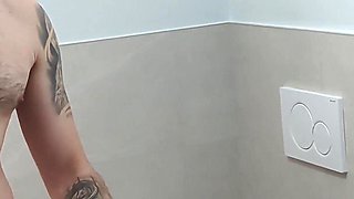 Cheating on My Girlfriend with Our Friend, Fucked Hard in the Bathroom