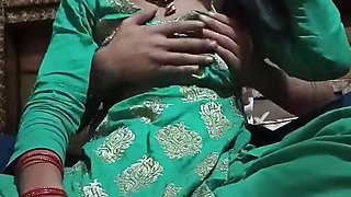 Indian Bhabhi Boobs Pressed Hard and Sucked by Devar