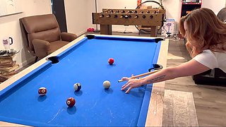 PAWG cheating Blonde was fucked on a pool table