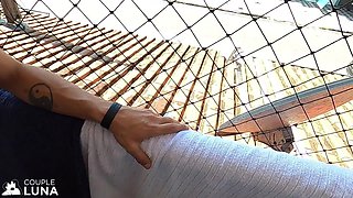 Hot Brazilian Girls Fucking on the Balcony and Doing DP with Their Boyfriends in the Couple Swap!