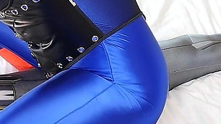 Monika Juicy Blue Zentai Workout Fitness