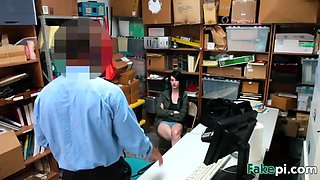 Dark haired slut Alex Harper got punished for stealing