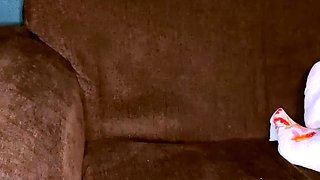 Glamour babe with big boobs masturbates in lingerie
