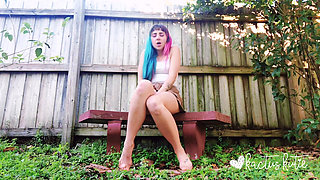 Peeing in My College Girl Skirt and Thong