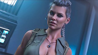 Game show featuring anime hentai action with Loveskysan69real in boulder-holder lingerie