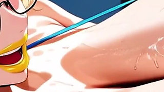 Blonde Woman in a Park Do Titty Fuck (ai Animation)