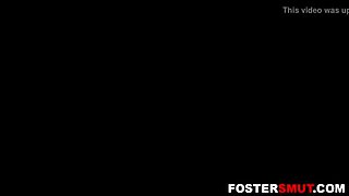 Blonde teen slut seduces stepmom and stepdad for taboo threesome sex