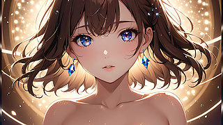 Bokeh Dreams: a Beautiful Young Woman in Floating Lights