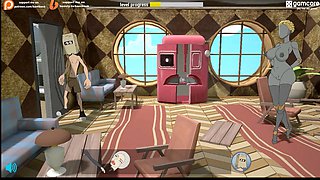 Bath room hentai, mom baths son, mom son cartoon game