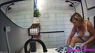 Found Hidden Cam Footage of My Mom Mrs. Joanne Tanner a Real Public Schoolteacher in the Shower on my Dad's Computer 10