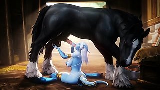 Hot 3D redhead licking a pussy while getting fucked