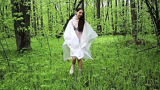 A walk in the woods ended with a sudden bdsm session for a young russian bitch