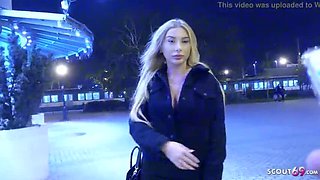 German Teen Marilyn Takes First Anal in Public Party - Huge Cock Deep Fuck