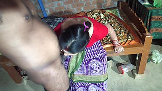 My Stepbrother's Wife Face Fucking with My Big Dick, Red Blouse Big Boob Press Desi