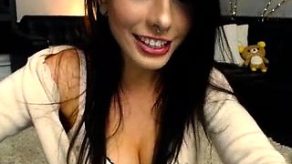 Sexy small titted brunette Judy C