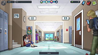 Having sex with the professor in college - summertime saga