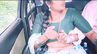 Cheating desi housewife. Car sex with husbend's brother. Telugu dirty talks.