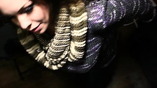 Lovely Amateur teen brunette masturbating outdoor
