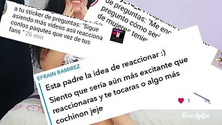 Hot Latina Agathatey_1 Reacts to Fan Videos and Squirts Hard