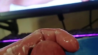 Tribute to my ex, Chastity. The video on the right screen was the day we met and her first porn