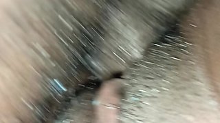 Big Boobs and Sweet Ebony Black Hairy Pussy Stepsister Share Bed with Stepbrother & Gets Hard Fucked at Night