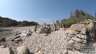 Double Girl Public Beach Masturbation Cheri With Rebeka Ruby Vacation Abandoned Island