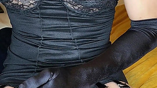 Jerking off with my gloves on