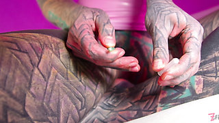 Solo Tattoo Girl Anal Masturbation - Self Assfuck
