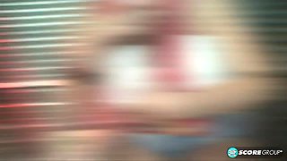Cindy Cupps' big tits dildo stuffing