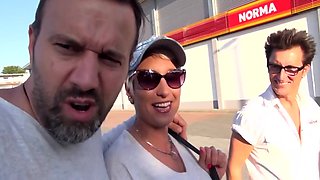 Conny Dachs, Titus Steel And Mandy Mystery - Lovely Tattooed Chick Fucked In Car And Outdoor