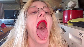 Horny stepmom surprise her step son with big cock with new sexy outfi