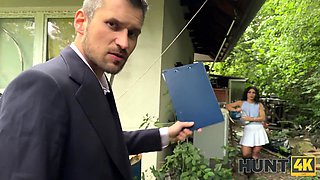 Petite Brunette Stunner Takes Massive Cock Deep Outdoors on Bench