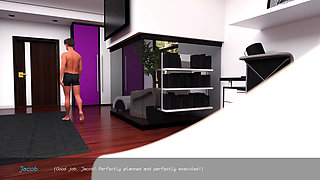 Measuring My Cum #7 - Animated Porn Game - Stepmom Handjob