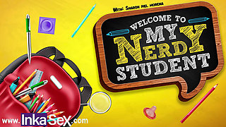 Mexican Milf teacher with huge tits seduces and fucks in the anus with nerdy student.