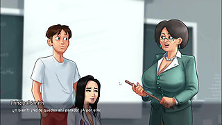 I catch my stepmom masturbating - Summertime Saga