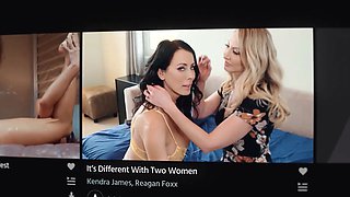 Girlsway - church beauty Alison Rey rides wondrous punk girl Victoria Voxxx's face on her kitchen counter