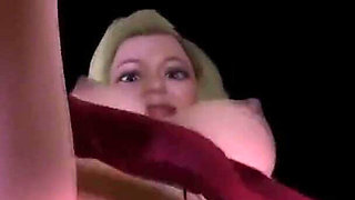 Crazy blonde Milf strip and fuck POV