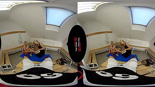 Accident During The Super Bowl - Ffm Pov Riding Threesome