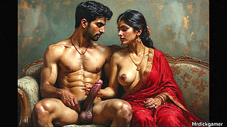 Indian stepmom calls her lesbian friend to have some fun with her stepson and gets her pussy cummed by huge load of her stepson
