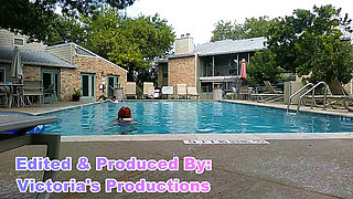 BBW Nurse Vicki and Handsome Harry in Pool Battle