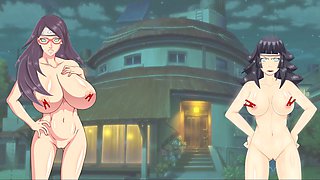 Naruto characters, sarada training, cartoni animati per adulti