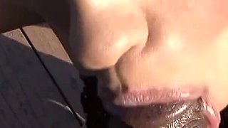 Wonderful Oiled Babe Sucks and Ride Huge Dong