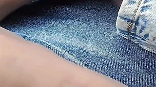 Nylon Jeans Footjob Im Auto