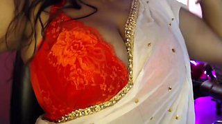 Opening Sari And Bra Then Hot Nude Boobs Press