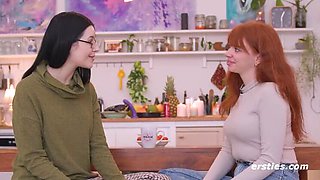 First Time Lesbian Sex - Jessie & Melli Explore Each Other - German Amateur HD